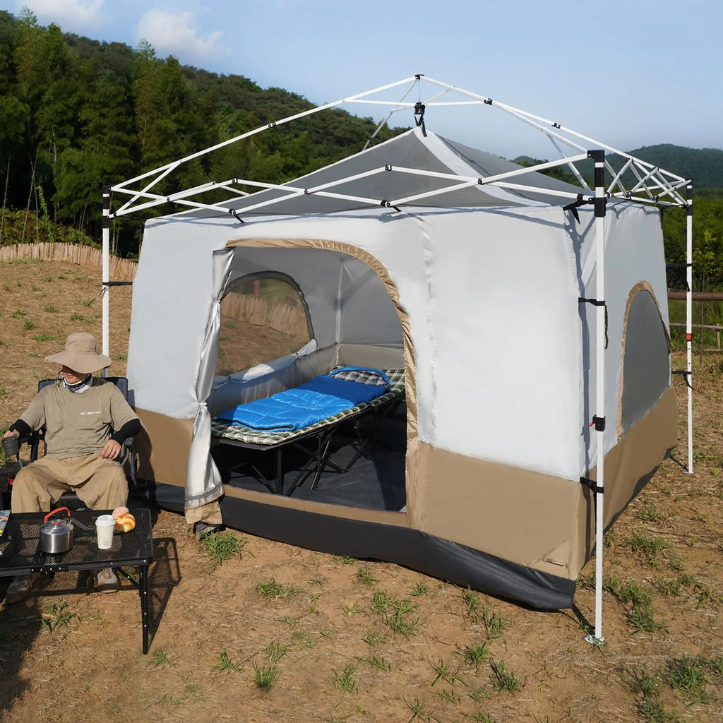 Camping Cube Inner Tent for 10'x10' Pop Up Canopy (Canopy & Frame NOT Included)