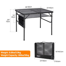 Load image into Gallery viewer, Folding Grill Table for Outside with Adjustable Height Legs