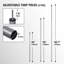 Load image into Gallery viewer, Aluminum Adjustable Telescoping Tarp Poles