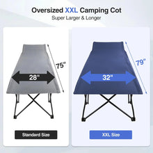 Load image into Gallery viewer, Extra Wide Folding Camping Cot for Adults