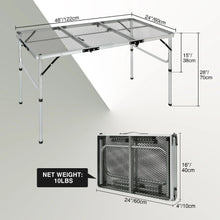 Load image into Gallery viewer, Folding Grill Table for Outside with Adjustable Height Legs