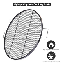 Load image into Gallery viewer, Foldable Fire Pit Grill Cooking Grate with Handle
