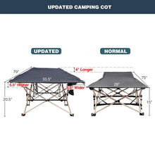 Load image into Gallery viewer, Extra Wide Folding Camping Cot for Adults