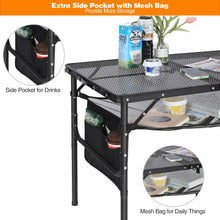 Load image into Gallery viewer, Folding Grill Table for Outside with Adjustable Height Legs
