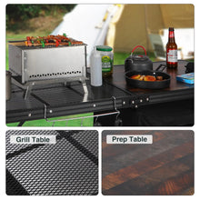 Load image into Gallery viewer, Portable Camping Kitchen Table with Storage Organizer for Outdoor