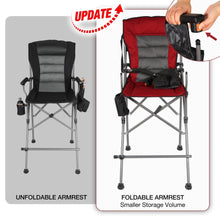 Load image into Gallery viewer, Extra Tall Folding Chair with High Back and Hard Arms