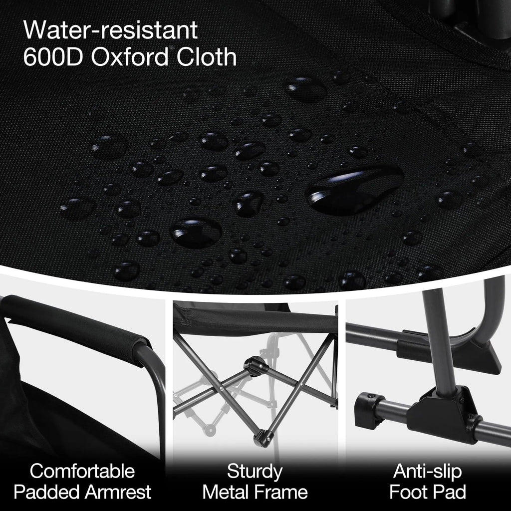 Extra Tall Folding Chair with High Back and Hard Arms