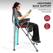 Load image into Gallery viewer, Extra Tall Folding Chair with High Back and Hard Arms