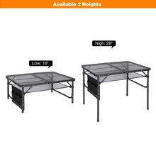 Load image into Gallery viewer, Folding Grill Table for Outside with Adjustable Height Legs