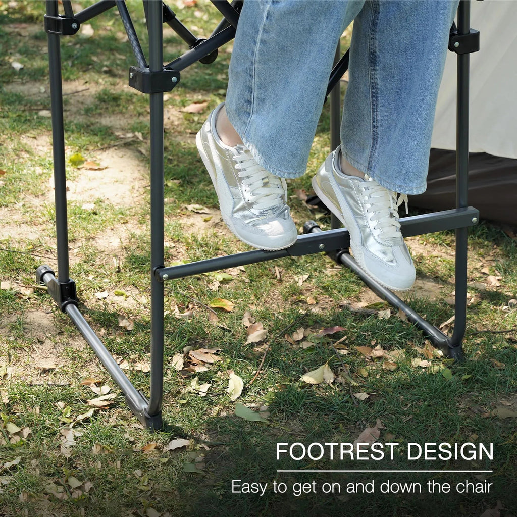 Extra Tall Folding Chair with High Back and Hard Arms