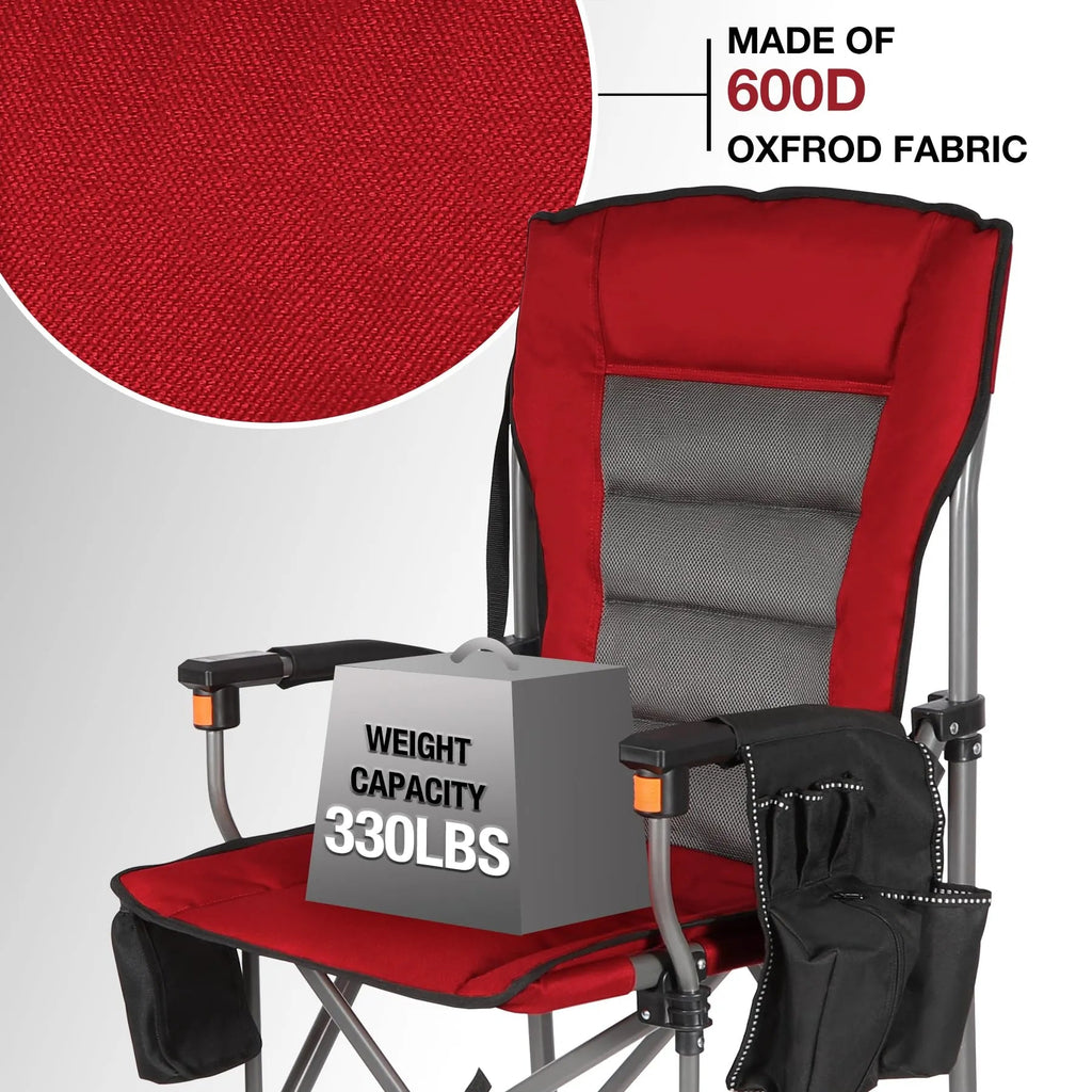 Extra Tall Folding Chair with High Back and Hard Arms