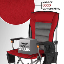 Load image into Gallery viewer, Extra Tall Folding Chair with High Back and Hard Arms