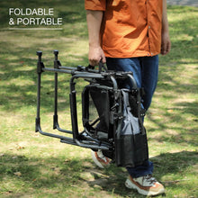 Load image into Gallery viewer, Extra Tall Folding Chair with High Back and Hard Arms