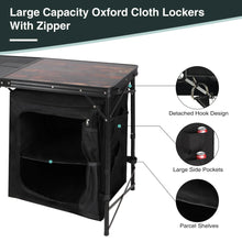 Load image into Gallery viewer, Portable Camping Kitchen Table with Storage Organizer for Outdoor