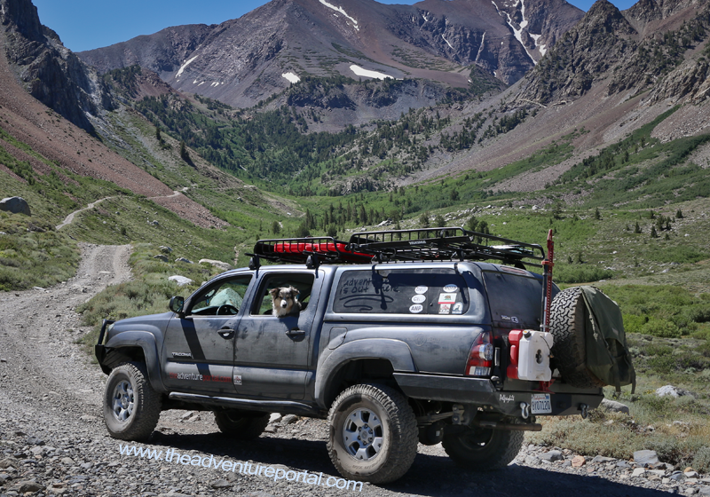 RotopaX 1.75 Gallon Water Container mounted for easy access during camping expeditions.