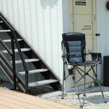 Load image into Gallery viewer, Extra Tall Folding Chair with High Back and Hard Arms