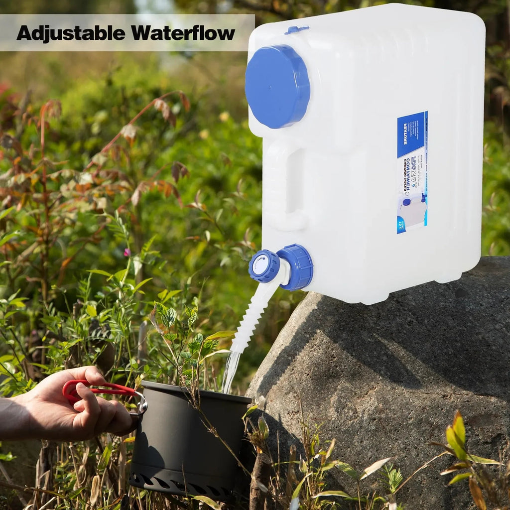 Portable Camping Water Container with Spigot and Wheels