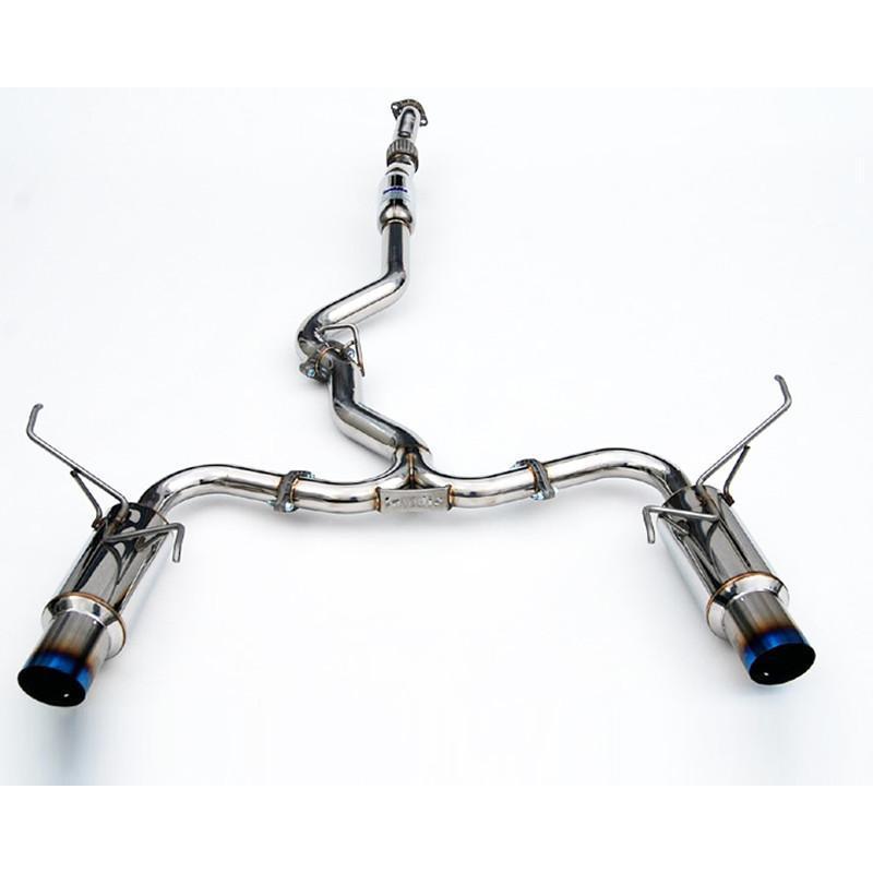 Invidia 08-14 STI/ 11-14 WRX Hatchback Dual N1 Single Layer Titanium Tipped Cat Back Exhaust | HS08STIGTT