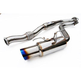 Invidia [08-14 WRX/STI Hatchback] N1 Street Burnt Titanium Tip Cat Back Exhaust | HS08SW5GTT