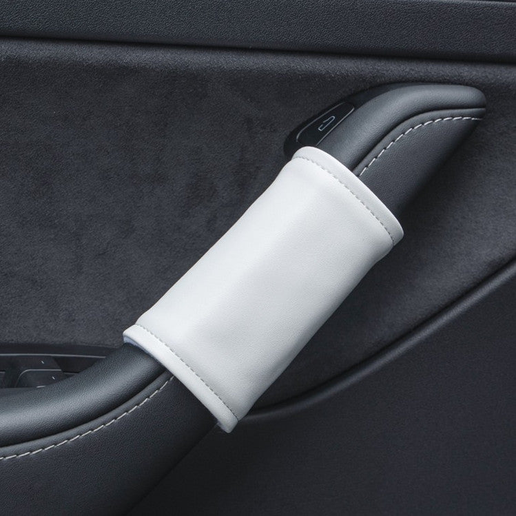 Leather Inner Door handle Cover for Tesla Model 3 Model Y (4 pcs)