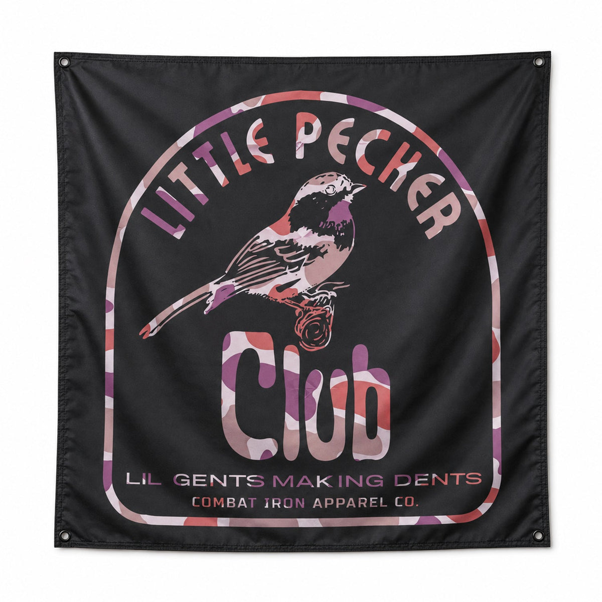 Little Pecker Club 3' X 3' Wall Flag