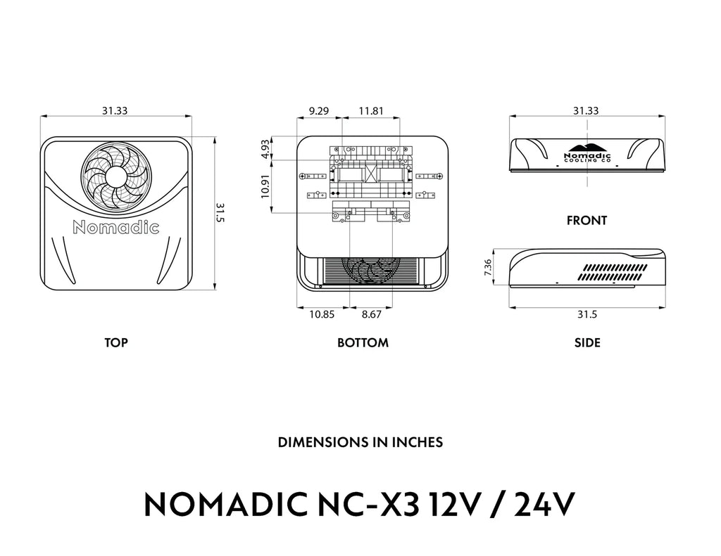 Nomadic Cooling X3 48V Air Conditioner
