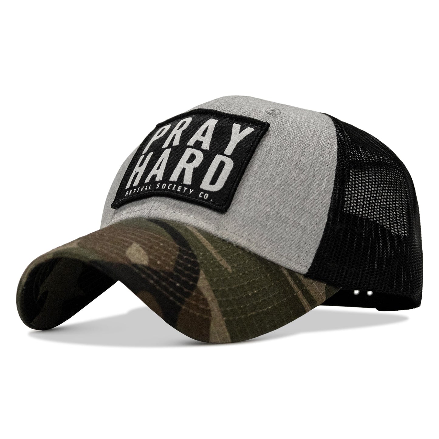 Pray Hard Patch Original Ripstop Snapback Hat