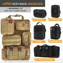 Load image into Gallery viewer, Tactical MOLLE Seat Organizer Full Set
