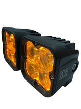 Load image into Gallery viewer, Amber Backlit Race Pod Pair Bundle With Wiring Harness