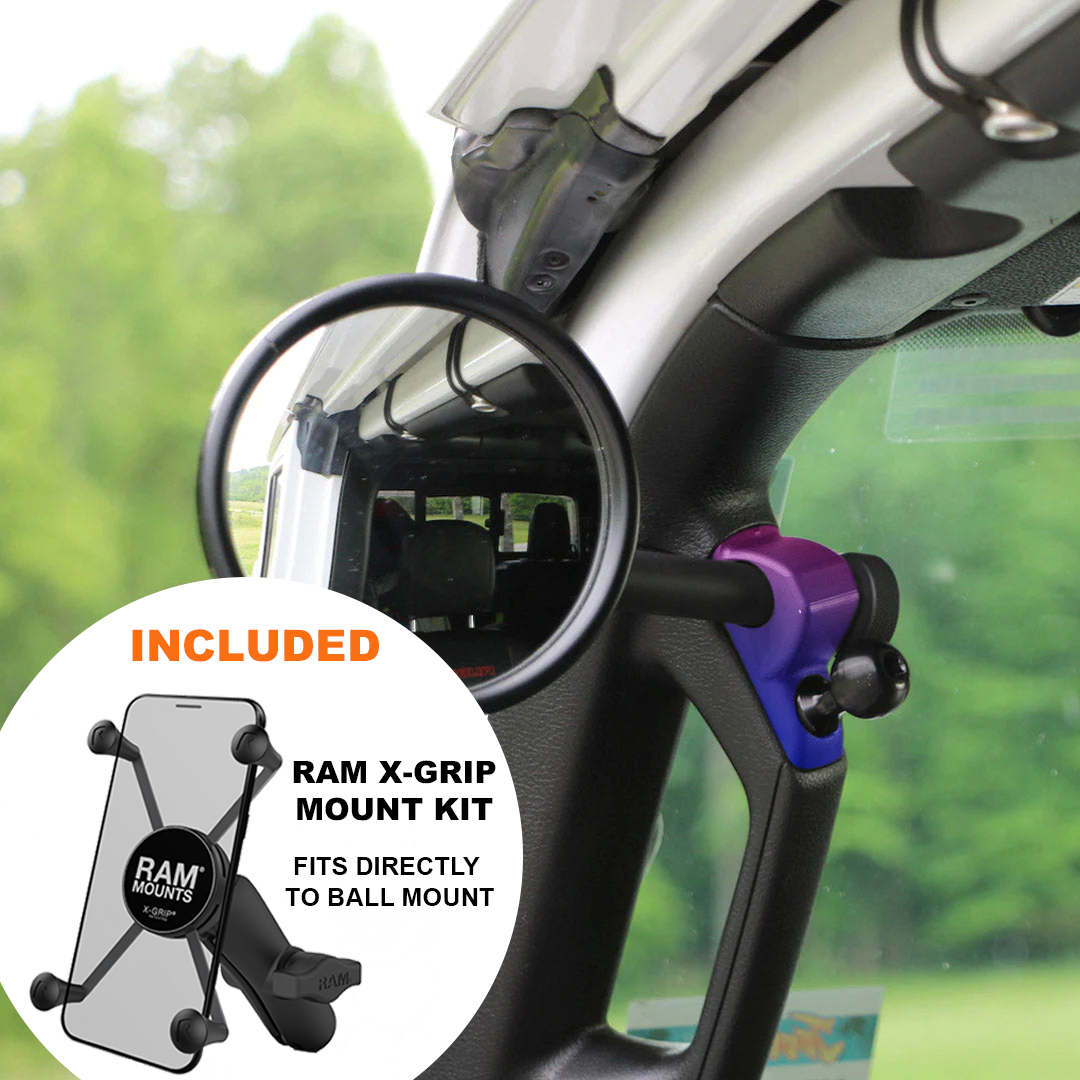 A-Pillar Side Mirror Set For 2024+ Jeep Wrangler JL & Gladiator - CMM Offroad
