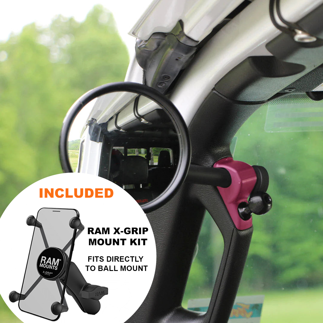 A-Pillar Side Mirror Set For 2024+ Jeep Wrangler JL & Gladiator - CMM Offroad