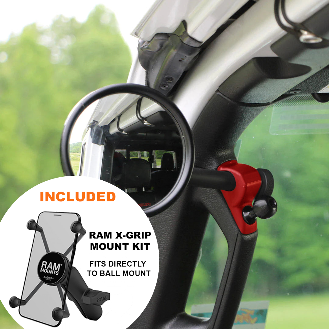 A-PILLAR SIDE MIRRORS FOR 2018 - 2023 JEEP WRANGLER JL & GLADIATOR - CMM OFFROAD