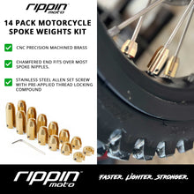 Load image into Gallery viewer, 14 Pack Spoke Wheel Weights (Brass)