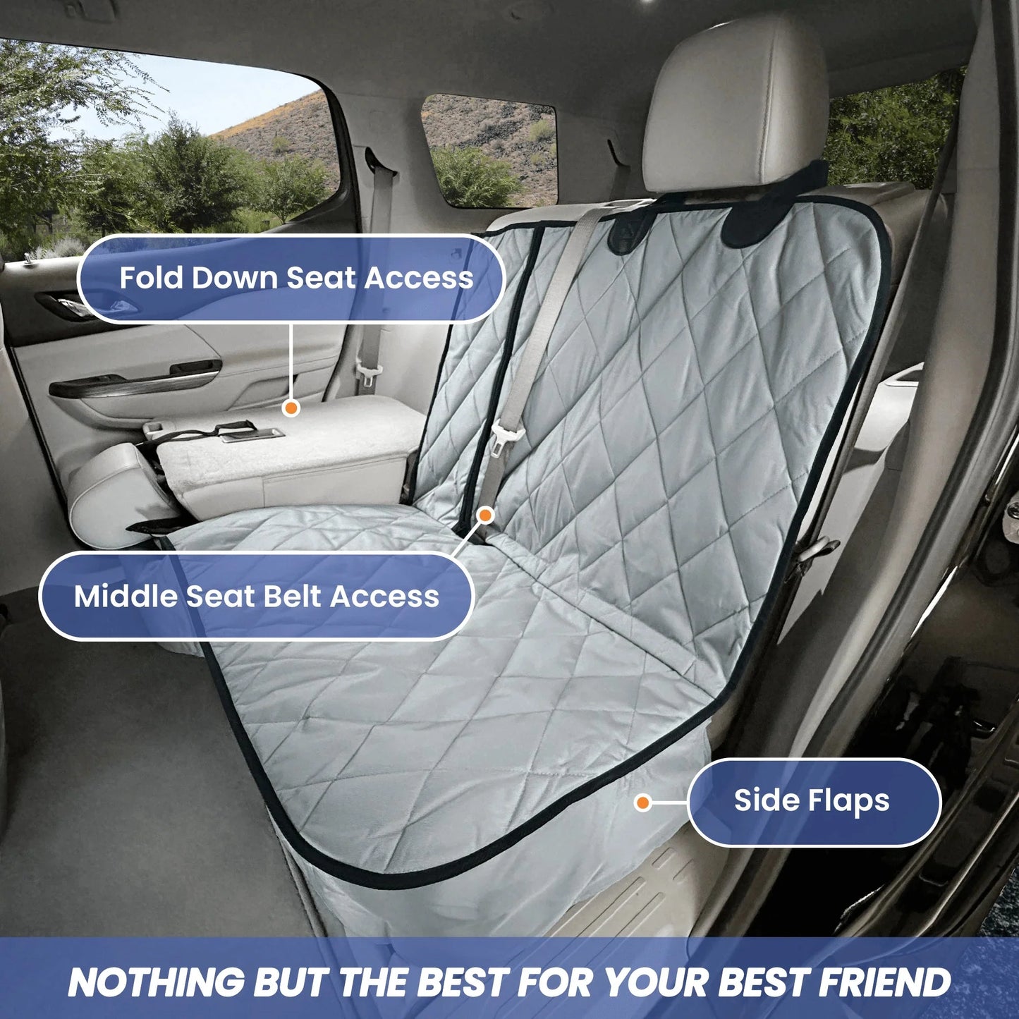 Rear Seat Cover for Fold Down Seats - No Hammock - Regular
