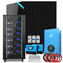 Load image into Gallery viewer, Off-Grid Solar Kits 12kW/15kW/18kW Options 120V/240V with 48v LiFePO4 Lithium Batteries &amp; 415w Solar Panels SGR-18K20E