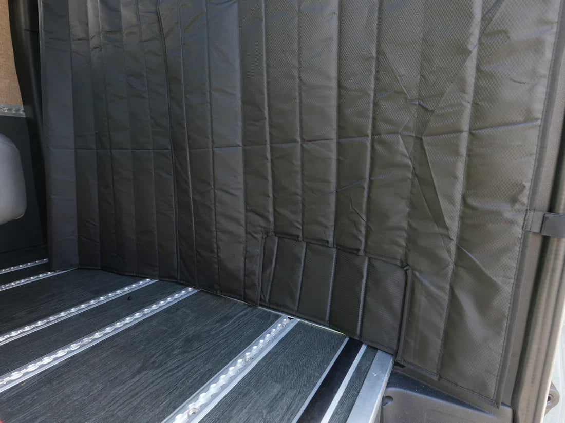 Insulated Privacy Curtain for Headliner Shelf for Sprinter Vans
