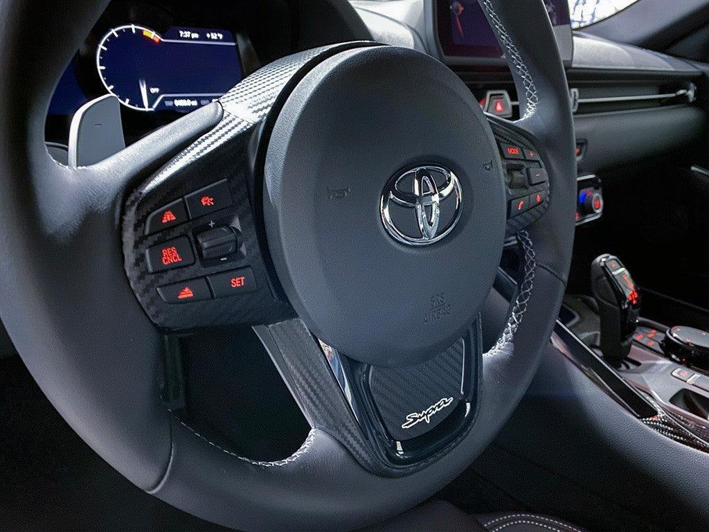 "Supra" Steering Wheel Trim Overlays (Full Set) - 2020+ Supra