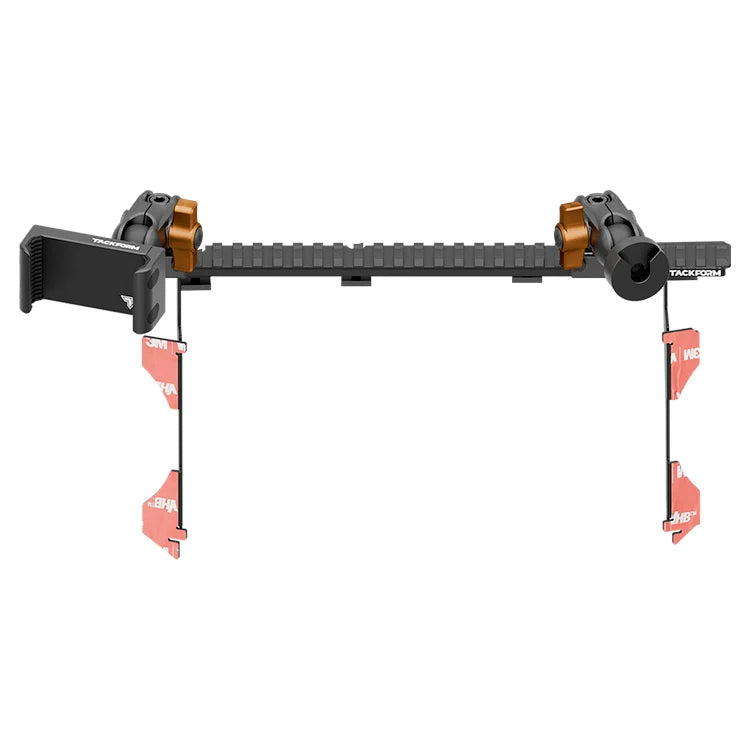 2016-2023 Toyota Tacoma Tackform Assault Track Picatinny Dash Bracket With 20LITE Phone Holder & CB Microphone Holder
