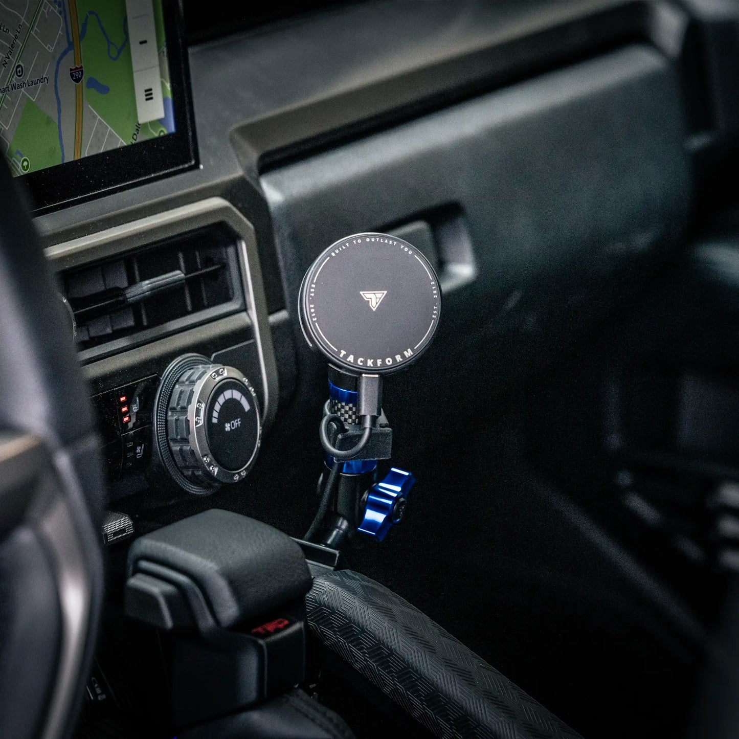 2024+ Toyota Tacoma & 2025+ Toyota 4Runner Passenger Side Grab Handle Mount with Midland MXT Magnetic CB Radio Mic Holder