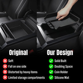 Tesla Cybertruck Center Console Organizer Storage Solution Set