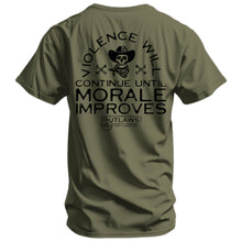 Load image into Gallery viewer, Violence Will Continue Until Morale Improves Men's T-Shirt