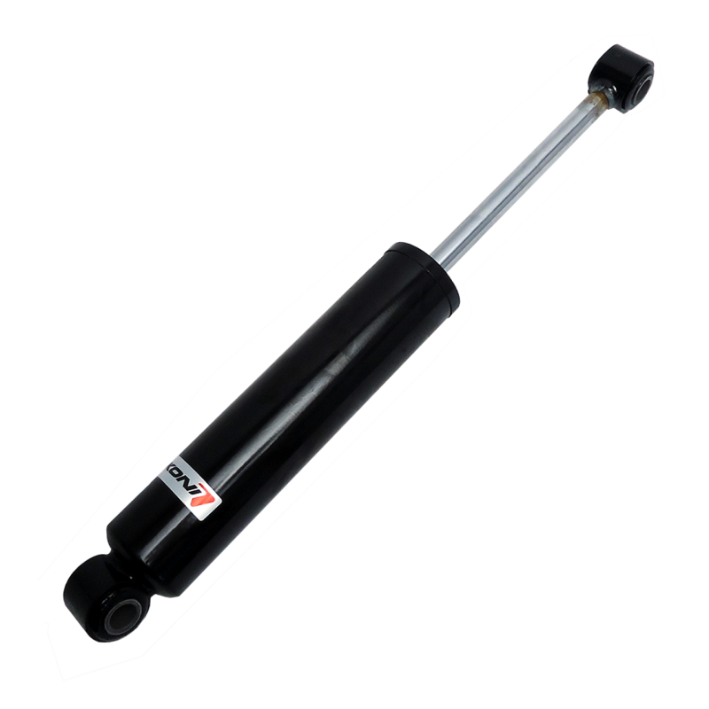 Koni Alpine Peak Shock - Front by KONI, showcasing a sleek black design, perfect for enhancing vehicle suspension and ride quality.