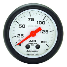 Load image into Gallery viewer, Autometer Phantom 52mm 0-150 PSI Mechanical Air Pressure Gauge