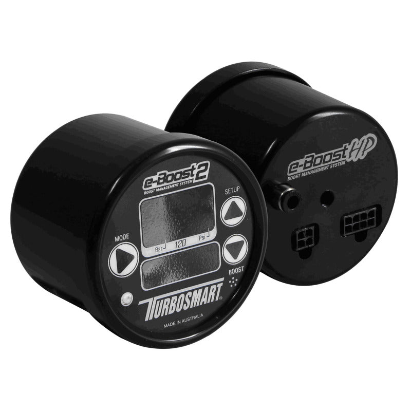 Turbosmart eBoost2 HP - 60mm Black Face/Black Bezel 120psi Boost Controller w/ 4 Port Solenoid