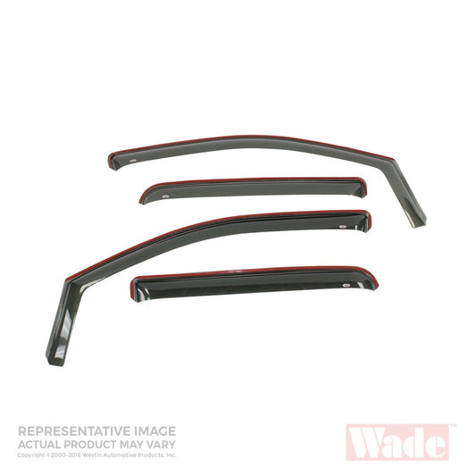 Westin 2007-2018 Toyota Tundra Double Cab In-Channel Wind Deflector 4pc - Smoke