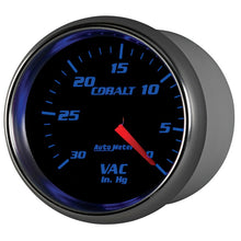 Load image into Gallery viewer, Autometer Cobalt 2-5/8in. / 0-30 IN HG / Mechanical Vacuum Gauge