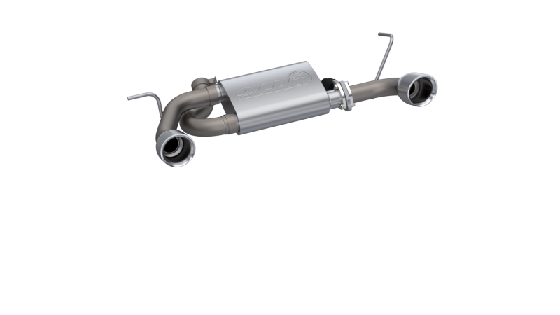 2007-2018 Jeep Wrangler JK QTP Screamer Axle Back Exhaust system featuring polished 4-inch tips by QTP.
