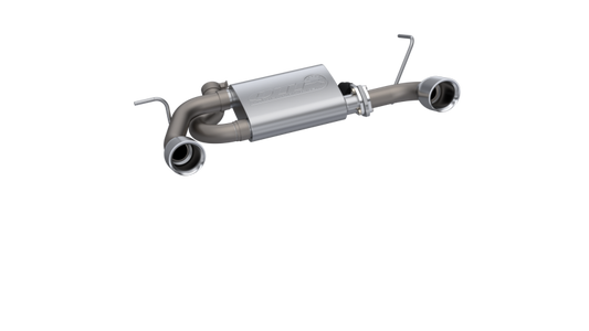 2007-2018 Jeep Wrangler JK QTP Screamer Axle Back Exhaust system featuring polished 4-inch tips by QTP.
