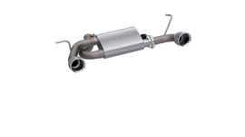 QTP Screamer Cat Back exhaust system for 2018-2024 Jeep Wrangler JL featuring high-quality 304 stainless steel construction and polished 4-inch tips.