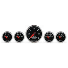 Load image into Gallery viewer, Autometer Designer Black II 3-3/8in and 2-21/16in 5 pc. Electric Speedometer Gauge